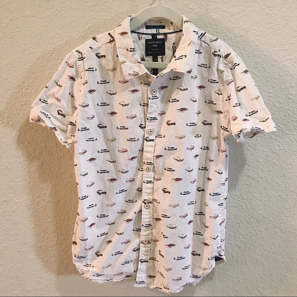 Boys Button Down Cactus Shirt